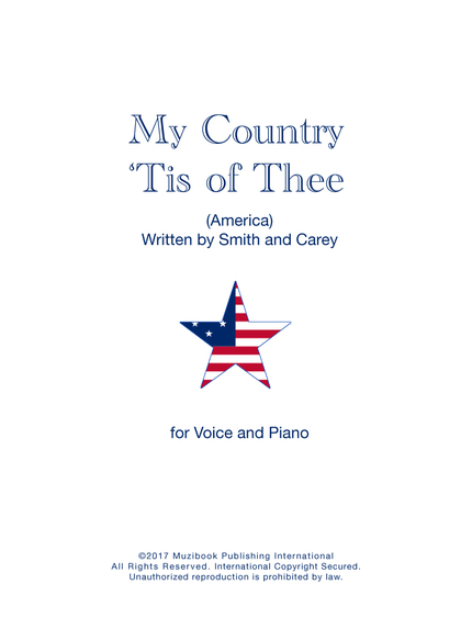My Country 'Tis of Thee - Samuel Francis Smith - M. P. I.