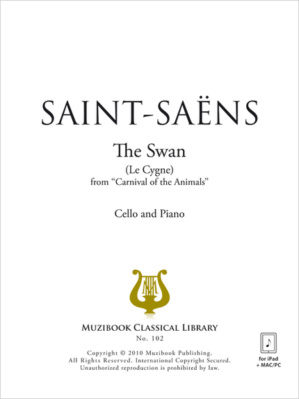 The Swan Cello And Piano Camille Saint Saens Ean13 Sheet Music Place The Swan Cello And Piano Camille Saint Saens Ean13 Sheet Music Place