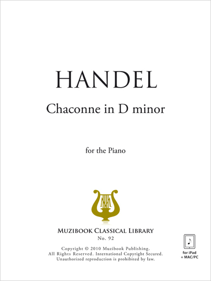 Chaconne in D minor - Georg Friedrich Handel - Muzibook Publishing