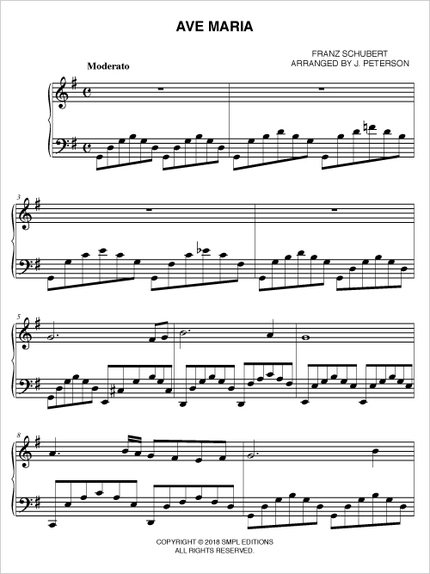 Ave Maria (Easy Piano) - Franz Schubert - SMPL