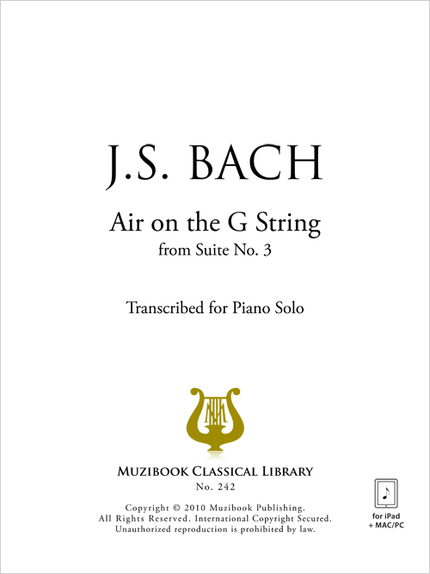 Air on the G String - Johann Sebastian Bach - Muzibook Publishing