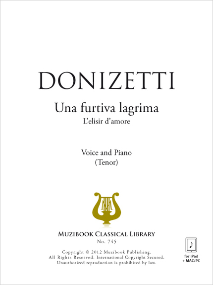 Una furtiva lagrima - Gaetano Donizetti - Muzibook Publishing