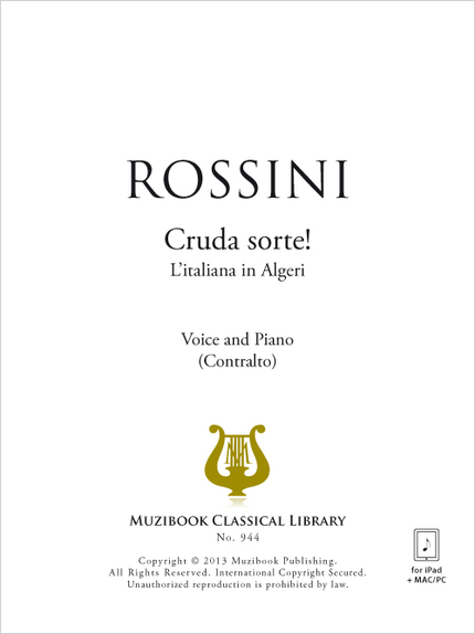 Cruda sorte! - Gioachino Rossini - Muzibook Publishing
