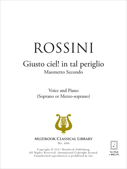 Giusto ciel! in tal periglio - Gioachino Rossini - Muzibook Publishing