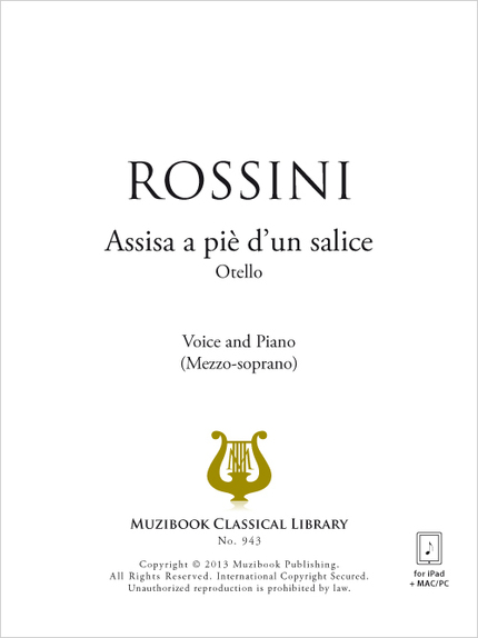 Assisa a piè d'un salice - Gioachino Rossini - Muzibook Publishing