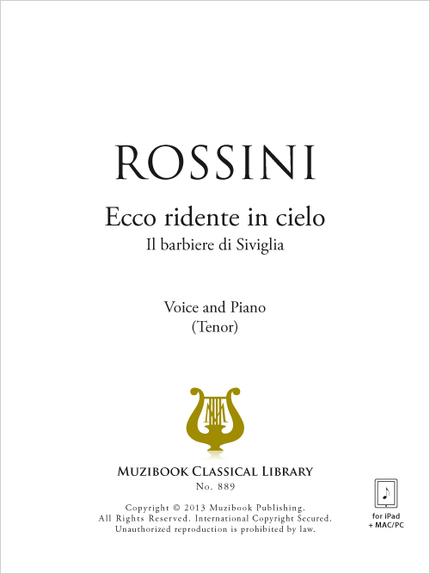 Ecco ridente in cielo - Gioachino Rossini - Muzibook Publishing