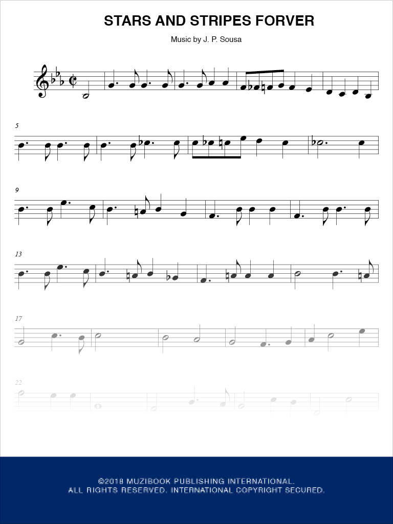 Stars And Stripes Forever Trumpet John P Sousa Ean13 3700681112838 Sheet Music Place