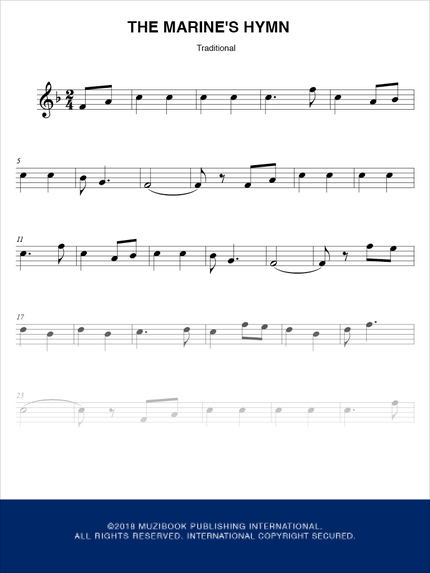 The Marines' Hymn -  - M. P. I.