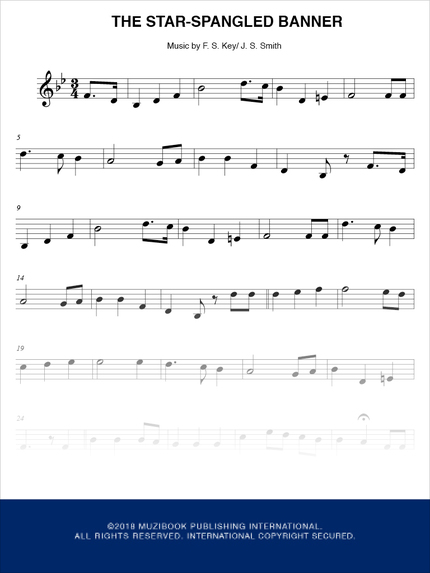 The Star Spangled Banner Trumpet Francis Scott Key Ean13 3700681112869 Sheet Music Place