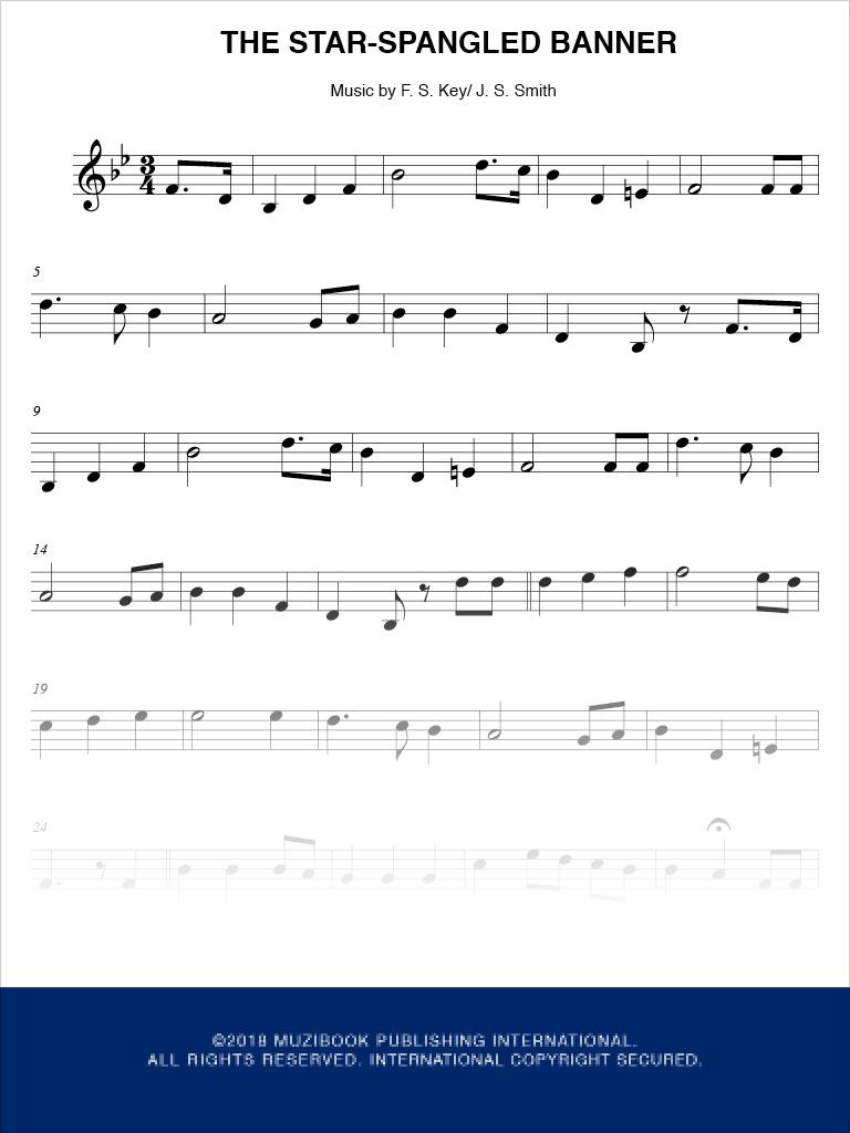 The Star Spangled Banner Trumpet Francis Scott Key Ean13 3700681112869 Sheet Music Place