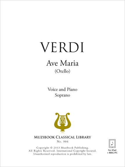 Ave Maria - Guiseppe Verdi - Muzibook Publishing