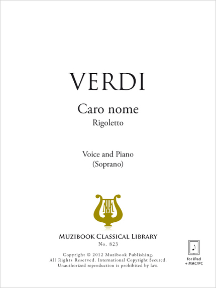 Caro nome - Guiseppe Verdi - Muzibook Publishing