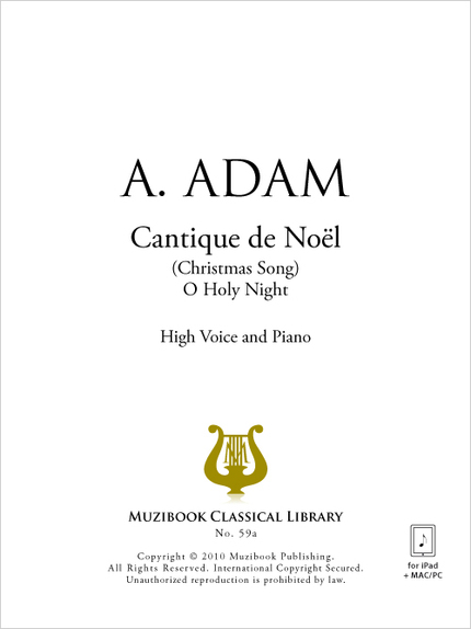 Cantique de Noël ''O Holy Night'' - Adolph Adam - Muzibook Publishing