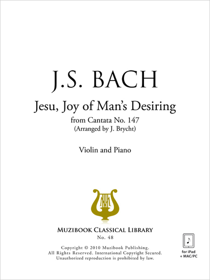 Jesu Joy of Man's Desiring - Johann Sebastian Bach - Muzibook Publishing