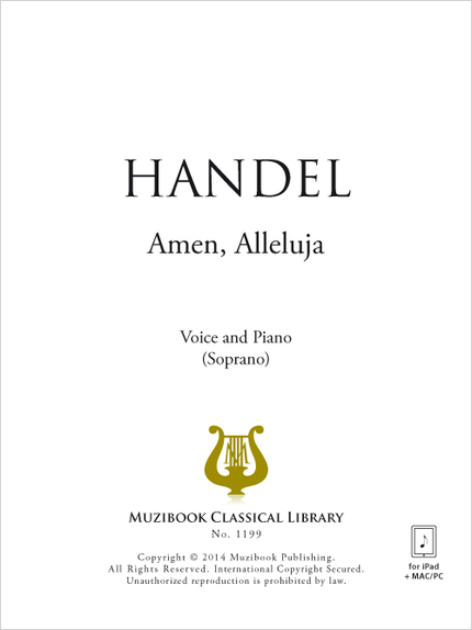 Amen, Alleluja - Georg Friedrich Handel - Muzibook Publishing