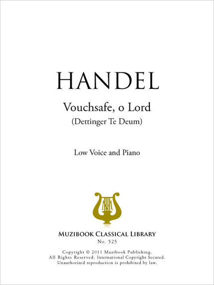 Vouchsafe, o Lord - Georg Friedrich Handel - Muzibook Publishing