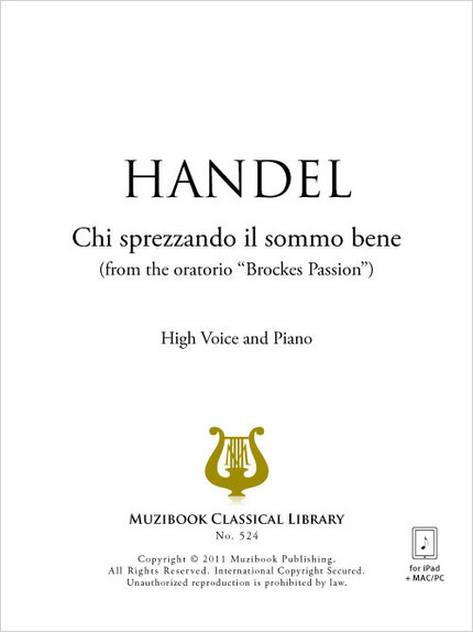 Chi sprezzando il sommo bene - Georg Friedrich Handel - Muzibook Publishing