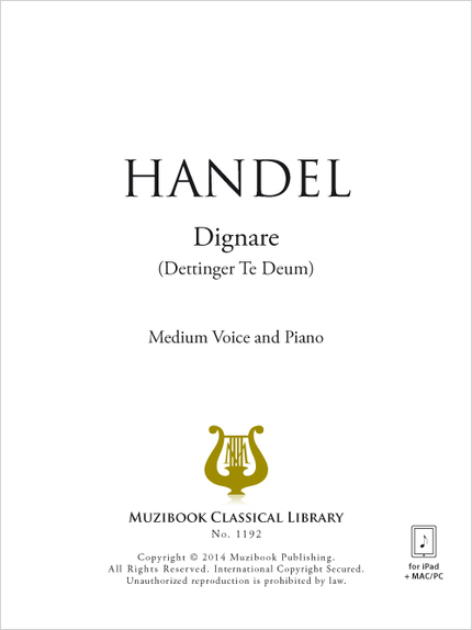 Dignare - Georg Friedrich Handel - Muzibook Publishing