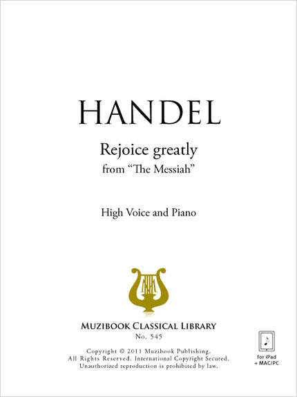 Rejoice greatly - Georg Friedrich Handel - Muzibook Publishing