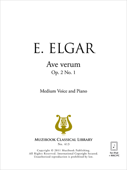 Ave verum - Edward Elgar - Muzibook Publishing