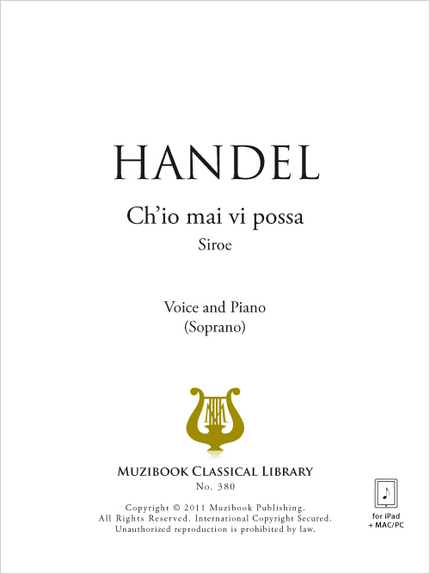 Ch'io mai vi possa - Georg Friedrich Handel - Muzibook Publishing