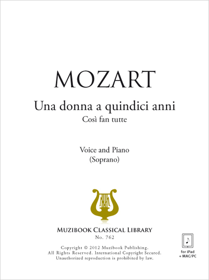 Una donna a quindici anni - Wolfgang Amadeus Mozart - Muzibook Publishing