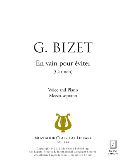 En vain pour éviter - Georges Bizet - Muzibook Publishing