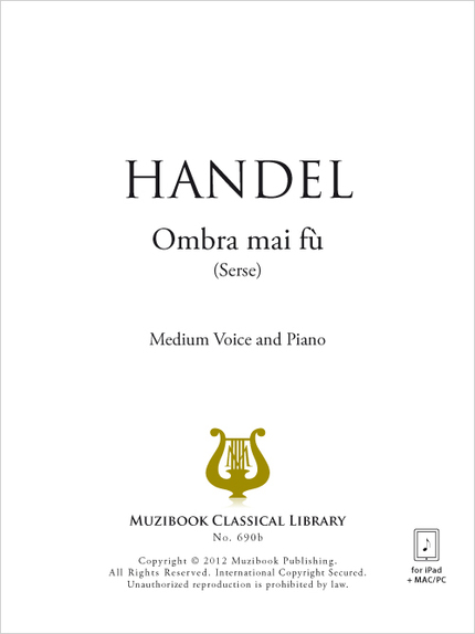 Ombra mai fù - Georg Friedrich Handel - Muzibook Publishing