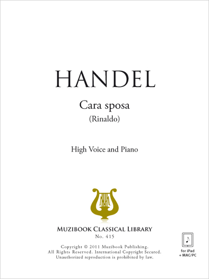 Cara sposa - Georg Friedrich Handel - Muzibook Publishing