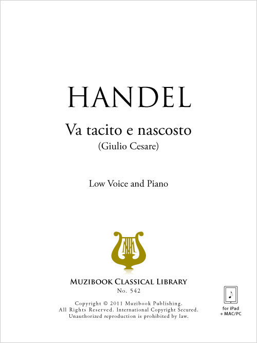 Va Tacito E Nascosto Voice And Piano Georg Friedrich Handel Ean13 3700681101726 Sheet Music Place