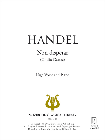 Non disperar - Georg Friedrich Handel - Muzibook Publishing