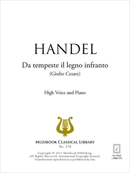Da tempeste il legno infranto - Georg Friedrich Handel - Muzibook Publishing