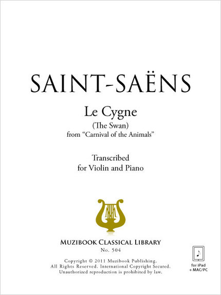 Le Cygne (The Swan) - Camille Saint-Saëns - Muzibook Publishing