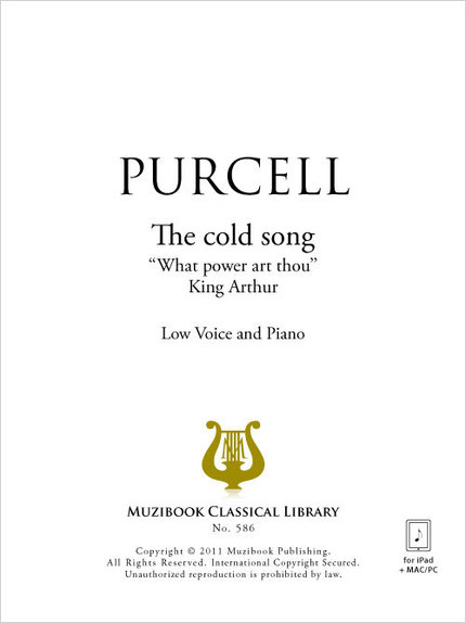 The cold song - Henry Purcell - Muzibook Publishing