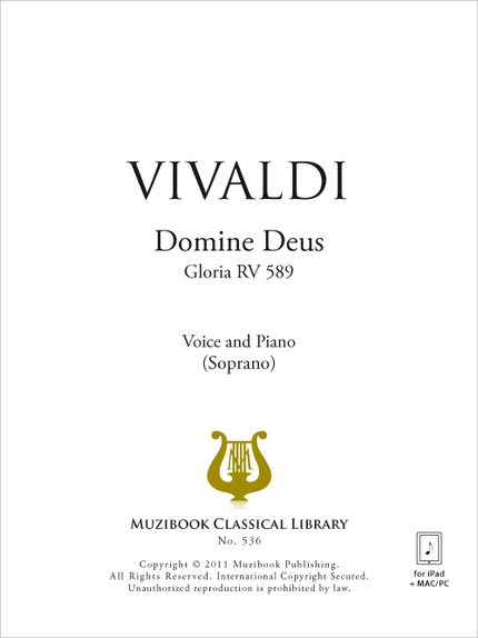 Domine Deus - Antonio Vivaldi - Muzibook Publishing