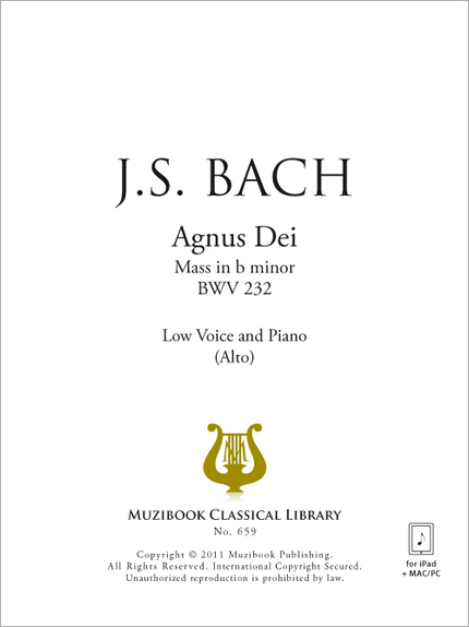 Agnus Dei - Johann Sebastian Bach - Muzibook Publishing