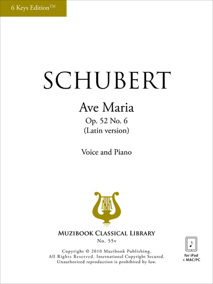 Ave Maria (6 Keys Edition™) - Franz Schubert - Muzibook Publishing