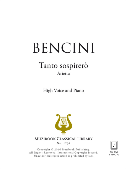Tanto sospirerò - Pietro Bencini - Muzibook Publishing