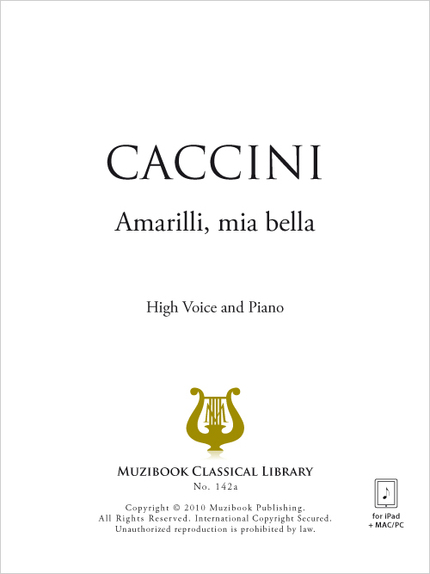 Amarilli, mia bella - Giulio Caccini - Muzibook Publishing