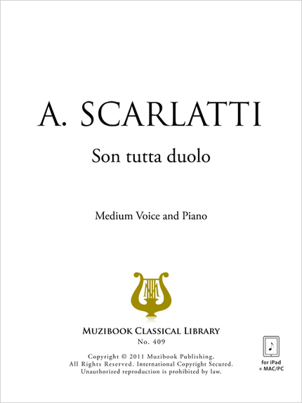 Son tutta duolo - Alessandro Scarlatti - Muzibook Publishing