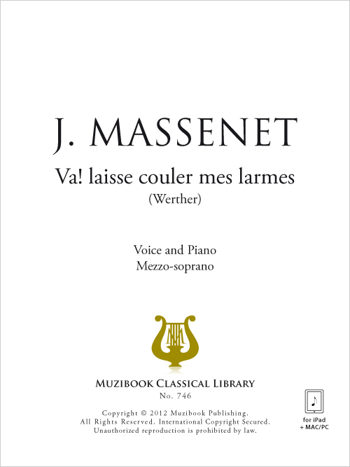 Va Laisse Couler Mes Larmes Voice And Piano Jules Massenet Ean13 3700681104321 Sheet Music Place sheet music place