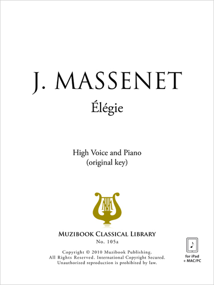 Élégie - Jules Massenet - Muzibook Publishing