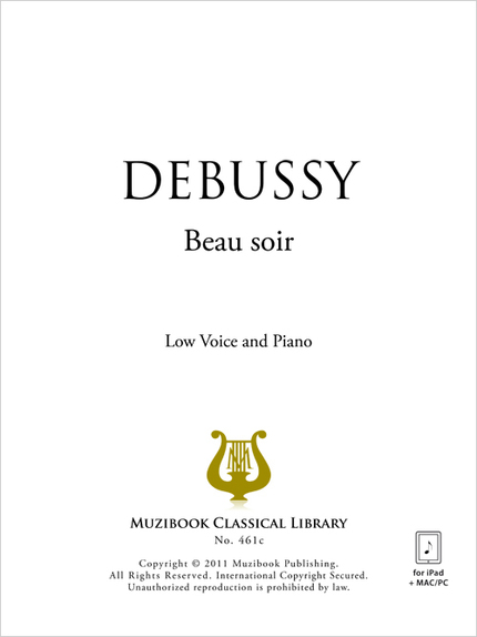 Beau soir - Claude Debussy - Muzibook Publishing