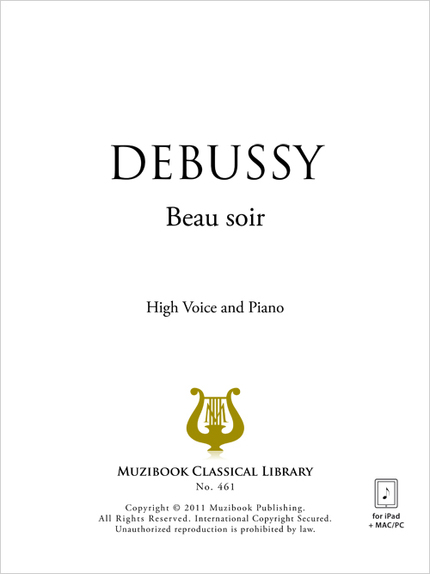 Beau soir - Claude Debussy - Muzibook Publishing
