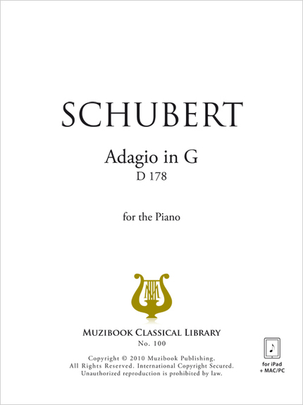 Adagio in G D 178 - Franz Schubert - Muzibook Publishing