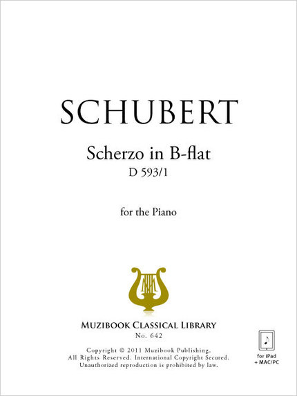 Scherzo in B-flat D 593/1 - Franz Schubert - Muzibook Publishing