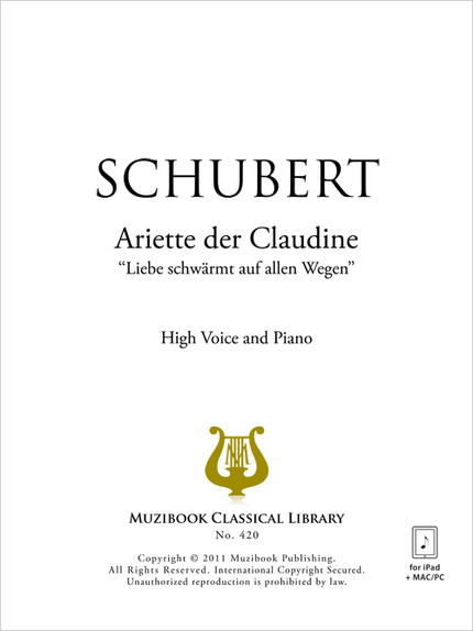 Ariette der Claudine D 239 - Franz Schubert - Muzibook Publishing