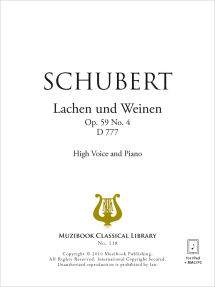 Lachen und Weinen - Franz Schubert - Muzibook Publishing