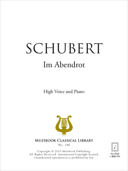 Im Abendrot - Franz Schubert - Muzibook Publishing