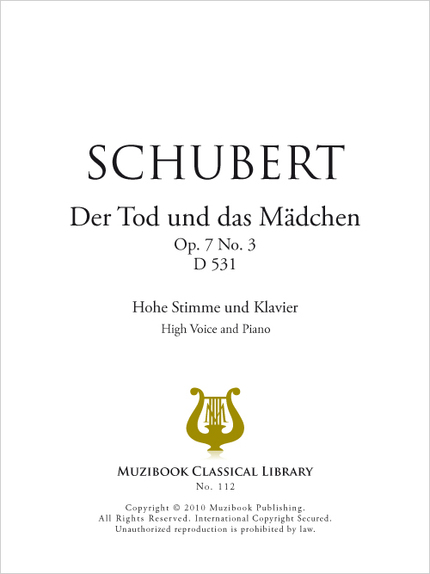 Der Tod und das Mädchen - Franz Schubert - Muzibook Publishing